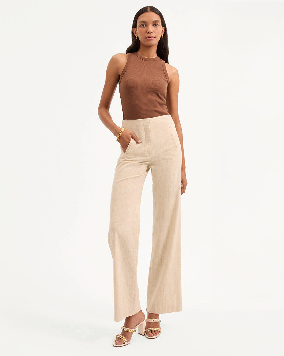 Jude Metallic Pinstripe Pant