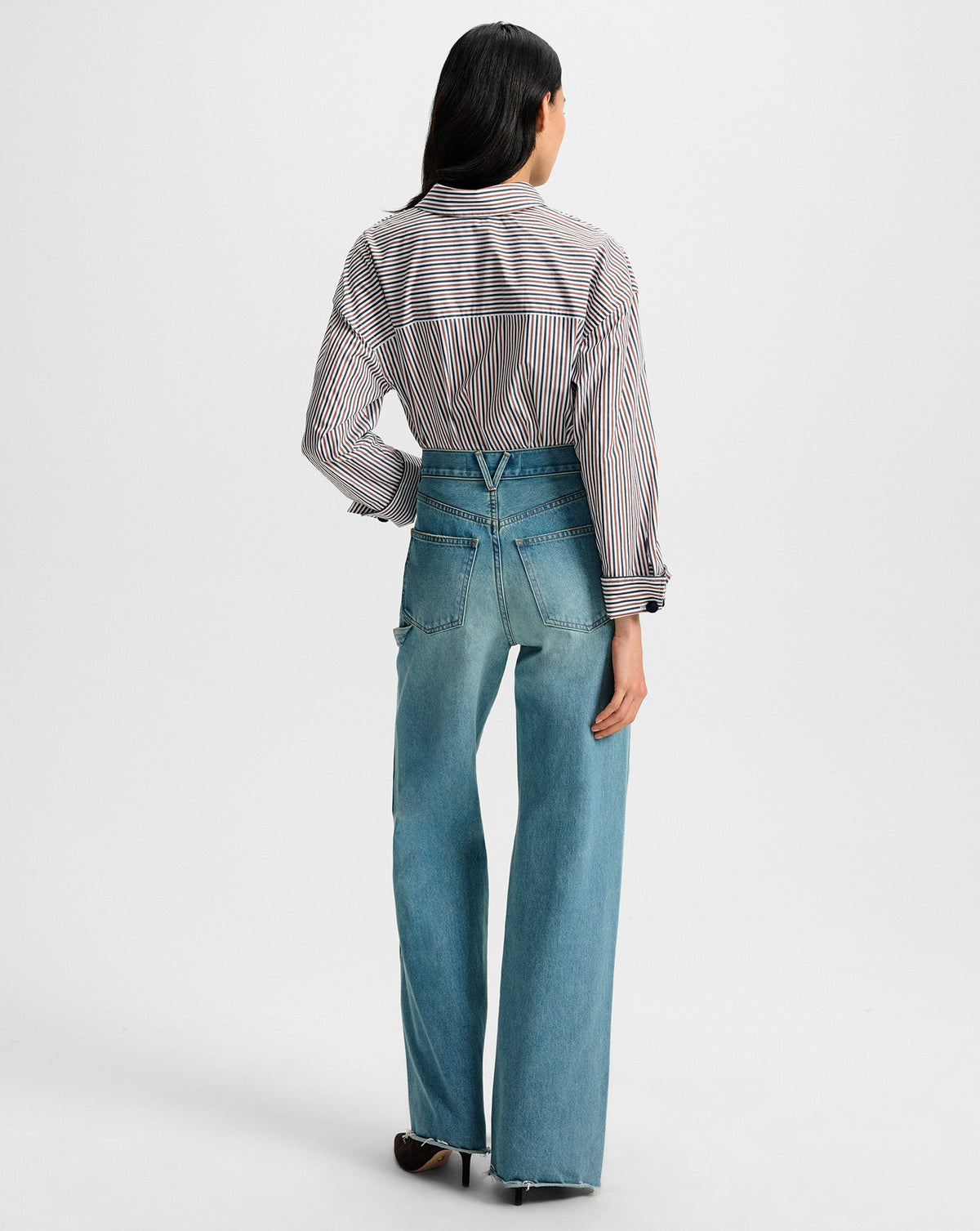 Draymond Striped Cuff-Sleeve Shirt