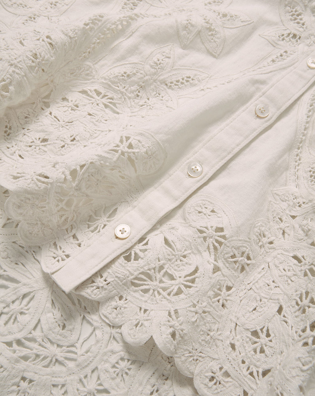Aderes Eyelet Button-Down Shirt