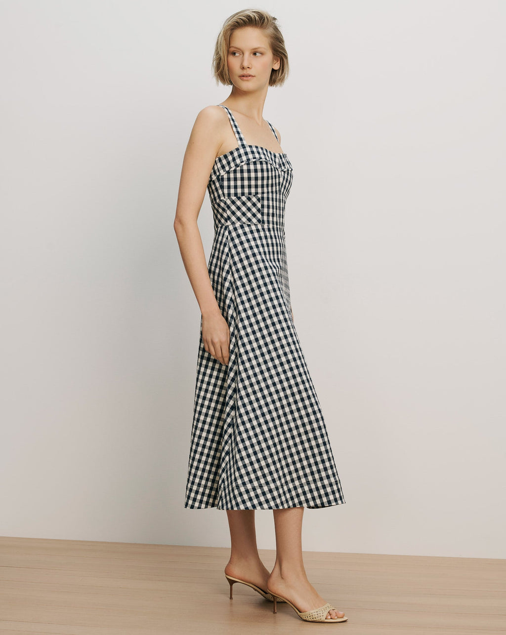 Aila Gingham Midi Dress
