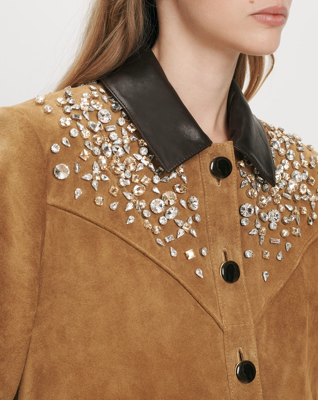 Shannon Suede Embellished Jacket