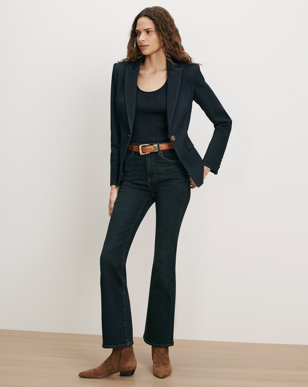 Miller Denim Single-Breasted Dickey Jacket