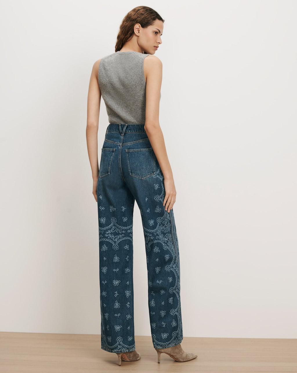 Taylor Bandana Wide-Leg Jean