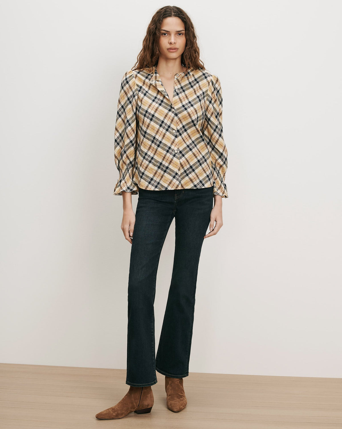 Ashlynn Plaid Blouse