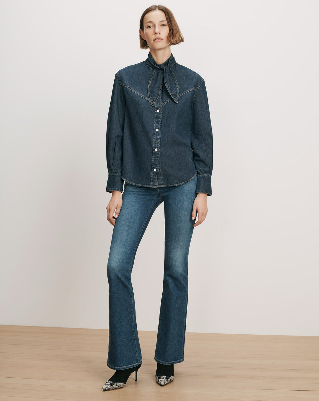 Genetta Chambray Button-Down Shirt