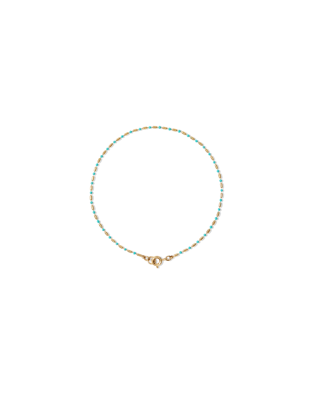 Enamel Bead Chain Anklet