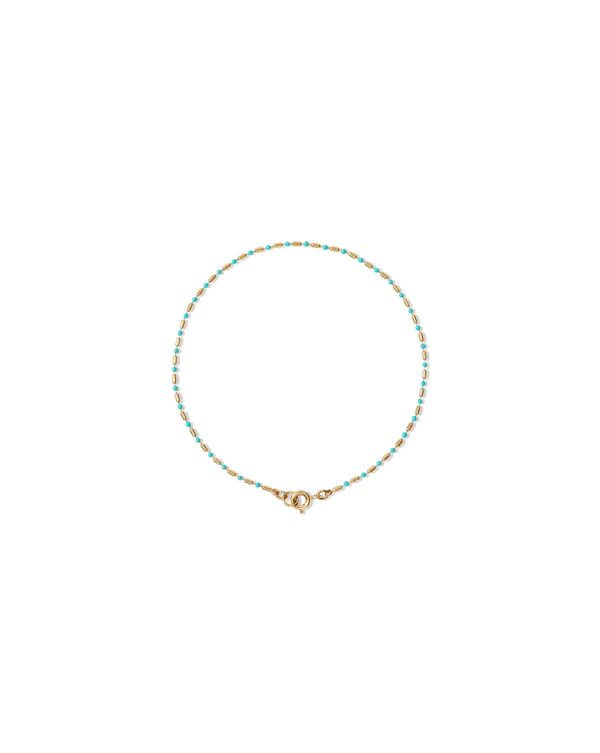 Enamel Bead Chain Anklet