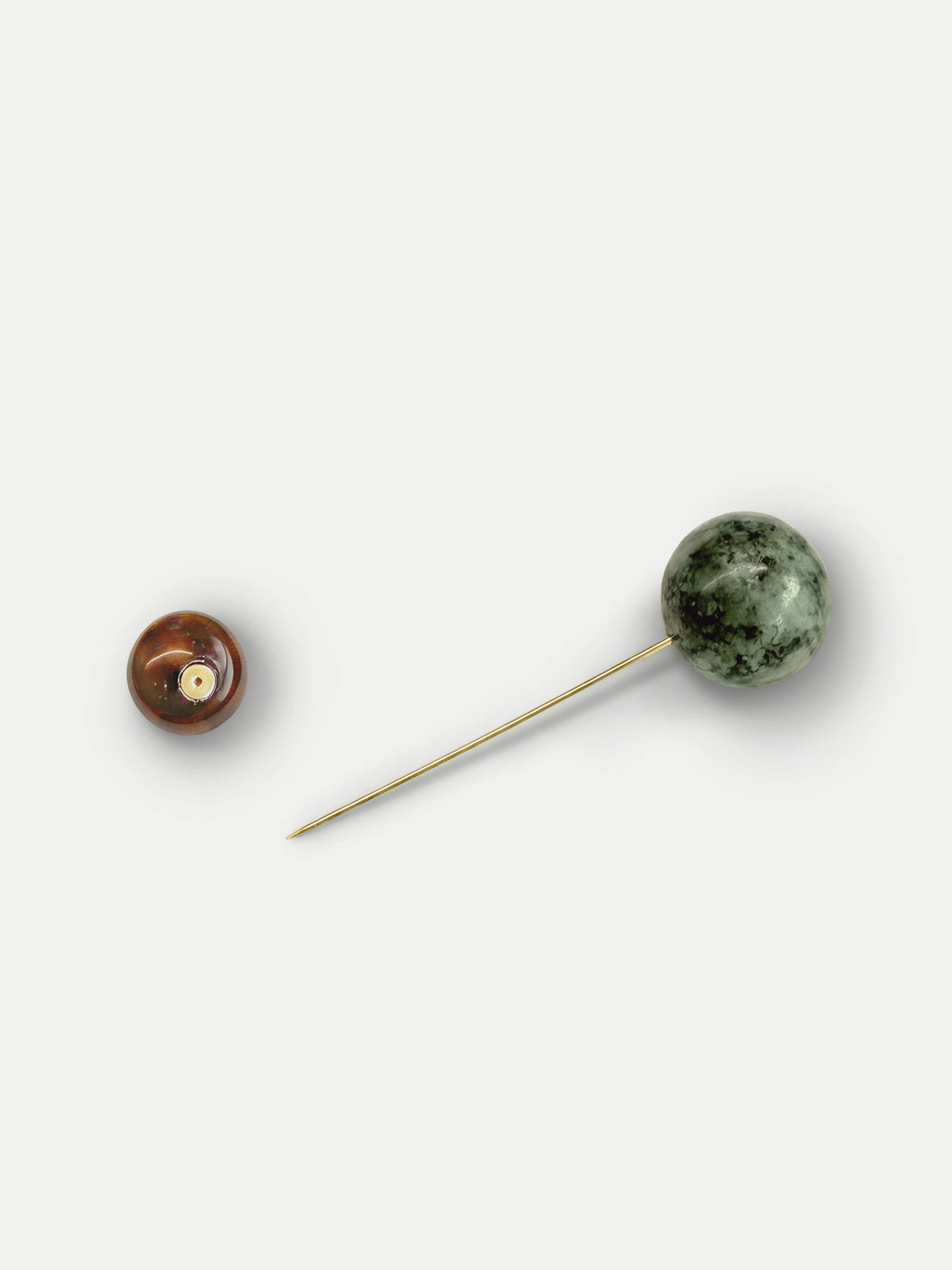 Turquoise and Tiger’s Eye Pin Brooch