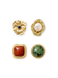 Jacket Button Brooch Four-Pack