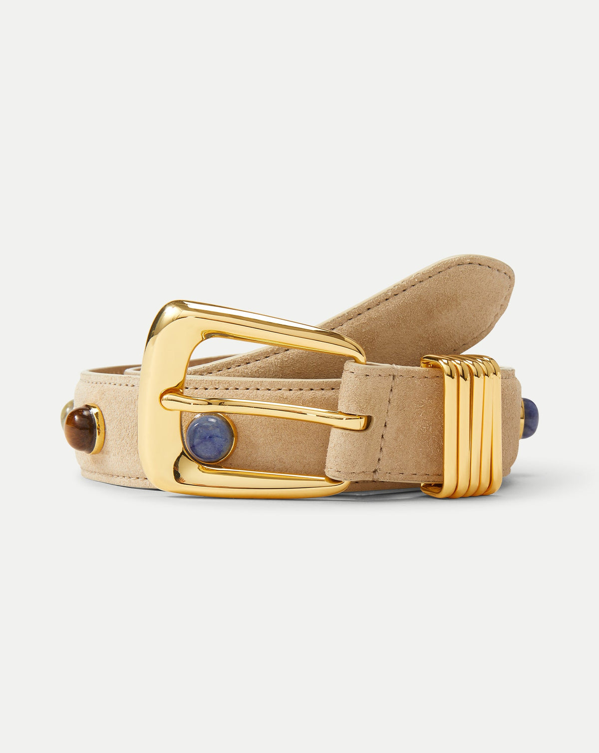 Arch Embellished Suede Belt