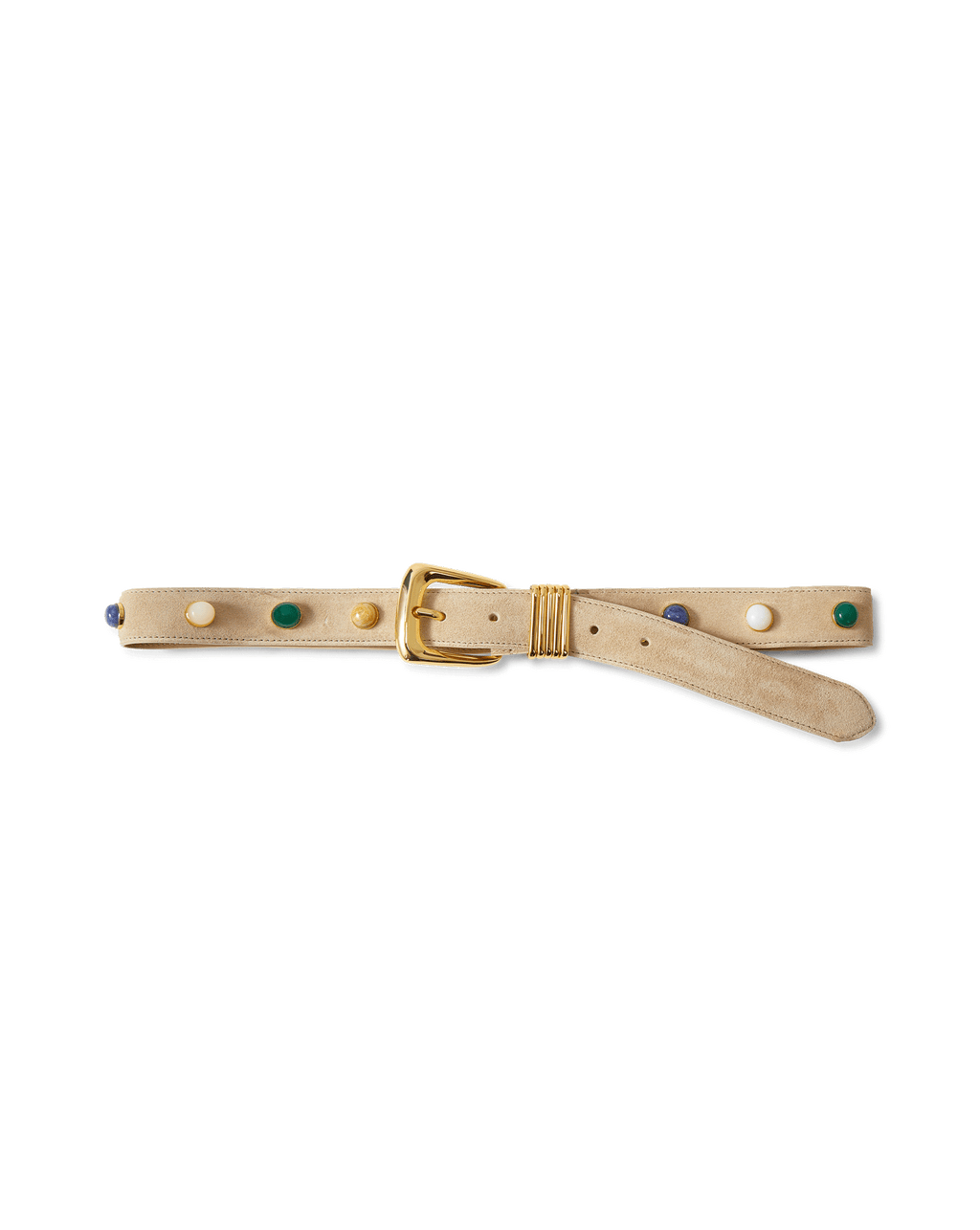 Arch Embellished Suede Belt