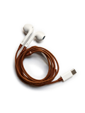 Brown Hand-Wrapped Earphones