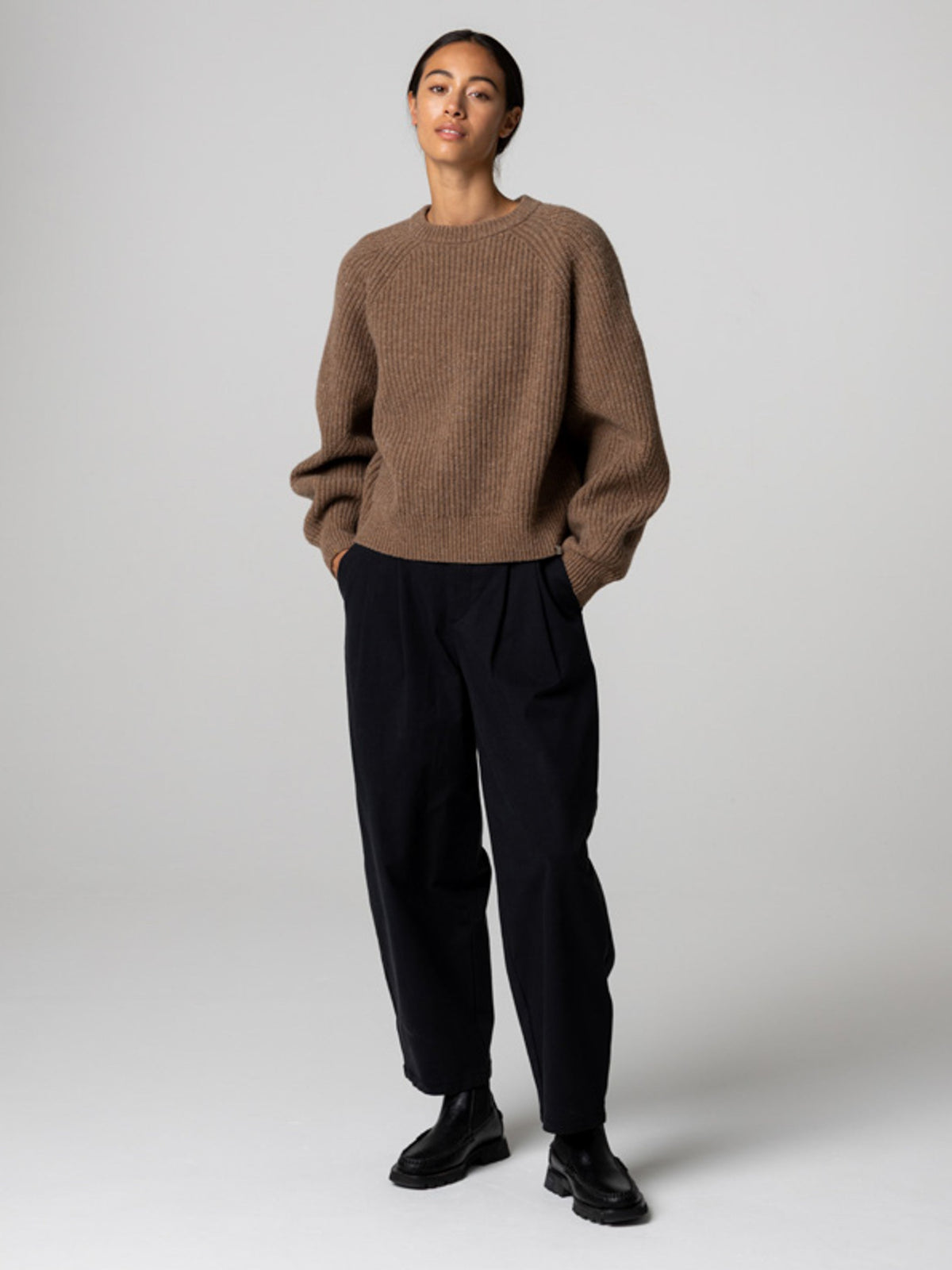 Women's Amy Powney + Finisterre Fisherman Rib Crew Neck Jumper