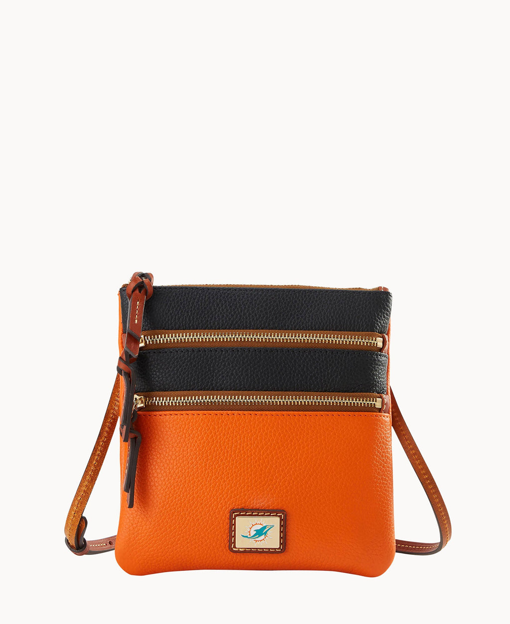 NFL Dolphins Triple Zip Crossbody