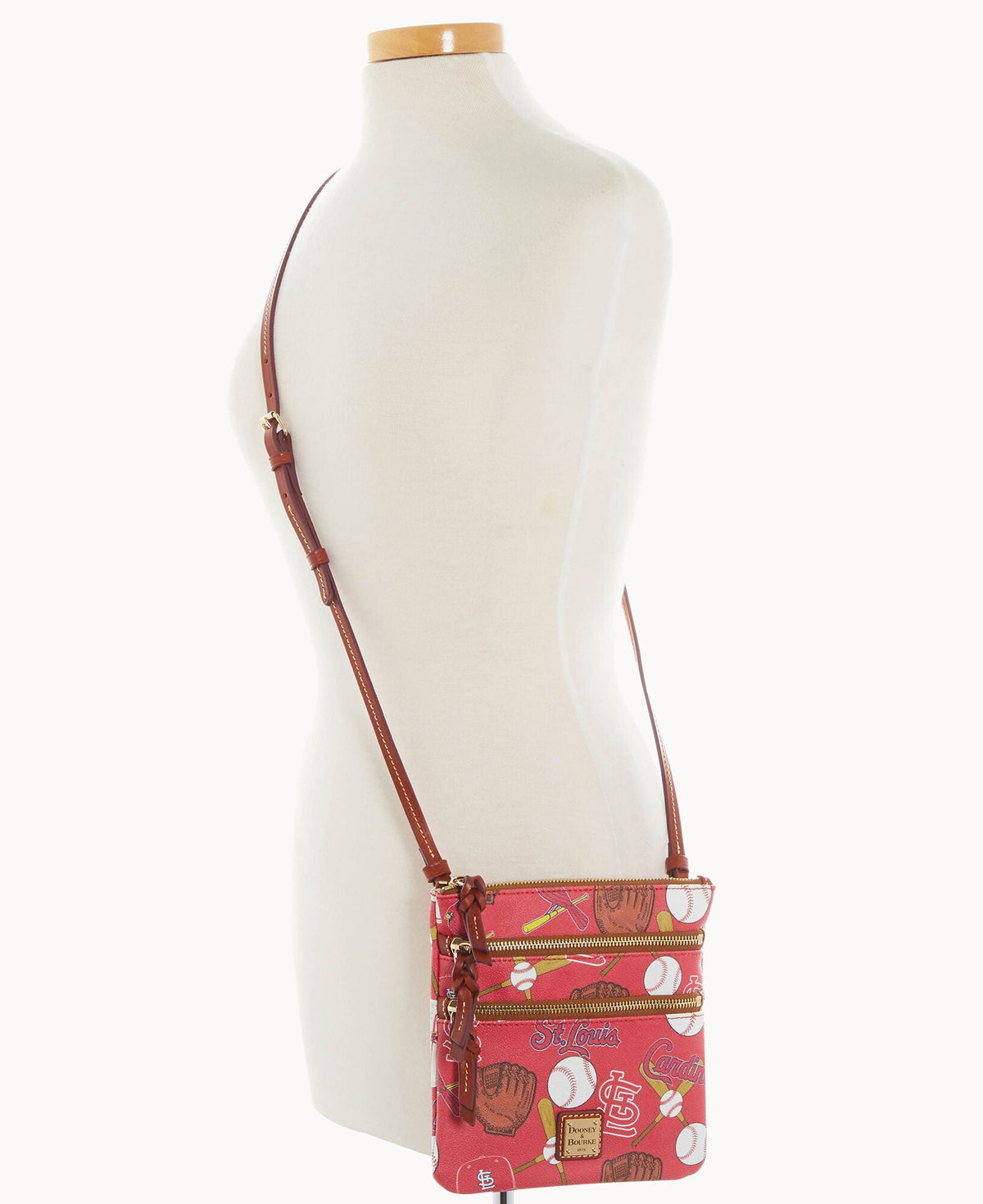 MLB Cardinals Triple Zip Crossbody