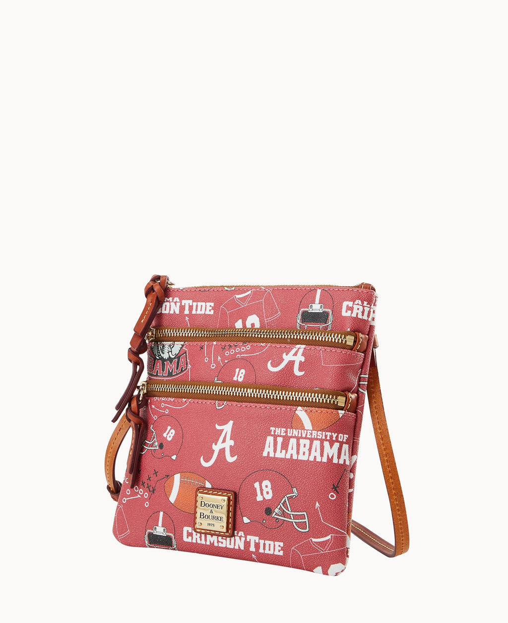 Collegiate University of Alabama Triple Zip Crossbody