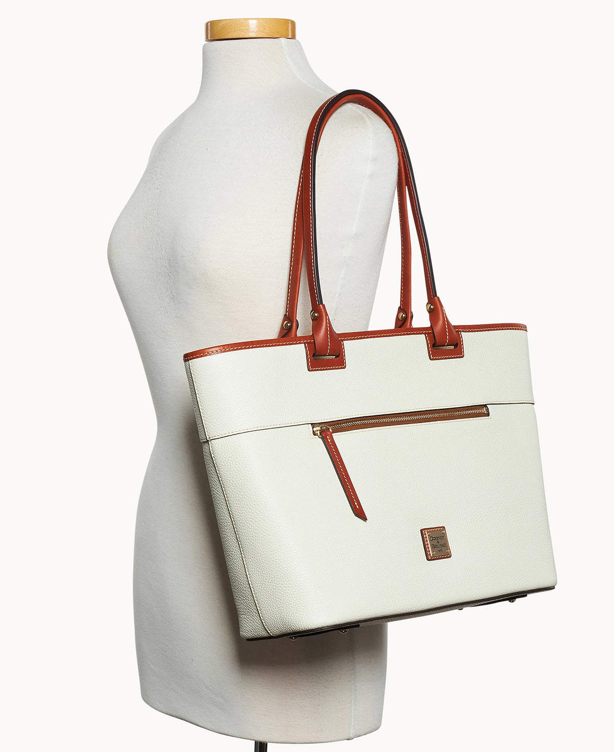 Pebble Grain Large Zip Tote