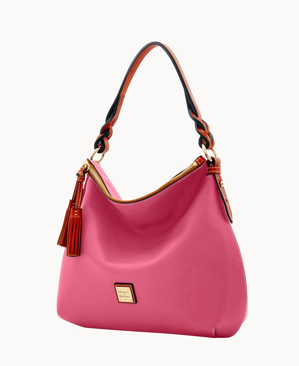 Pebble Grain Twist Strap Hobo
