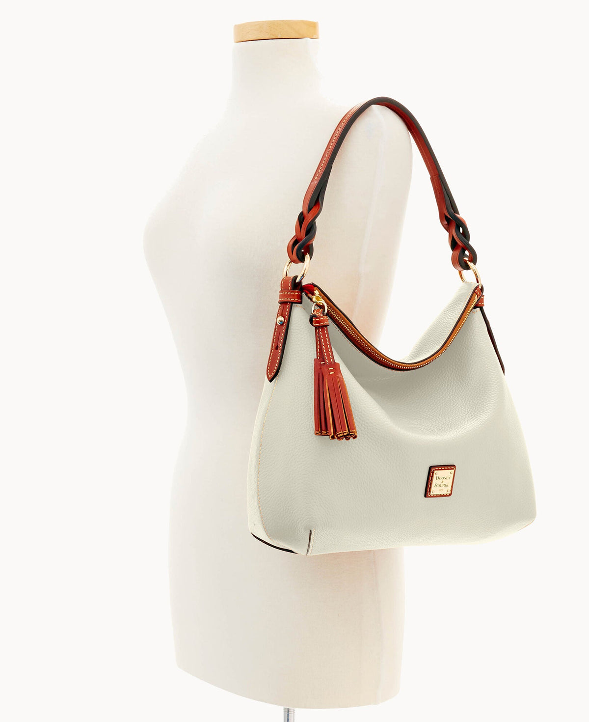 Pebble Grain Twist Strap Hobo