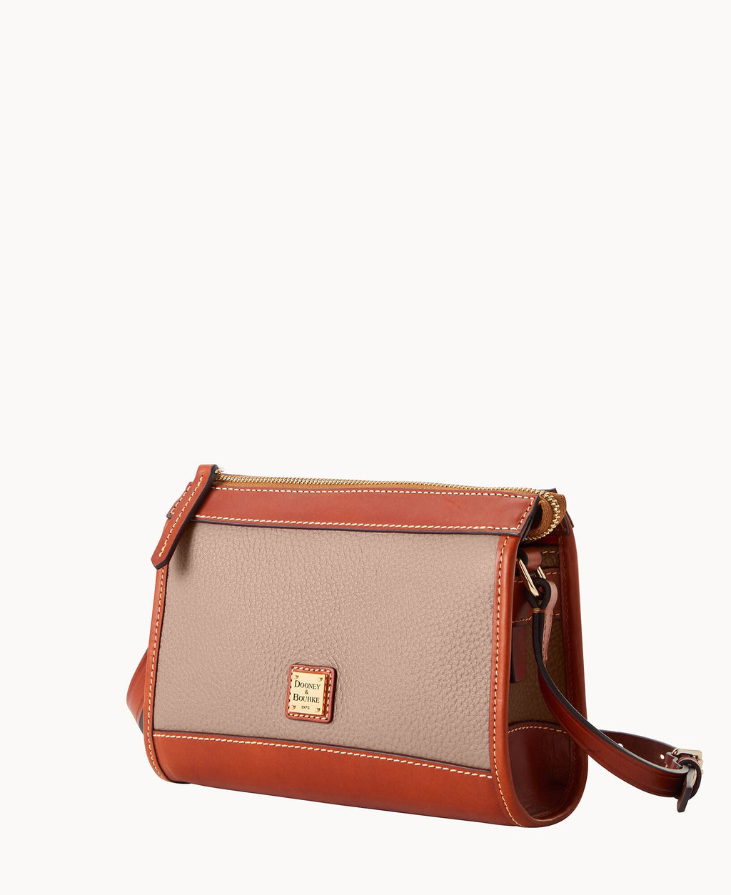 Pebble Grain Zip Crossbody
