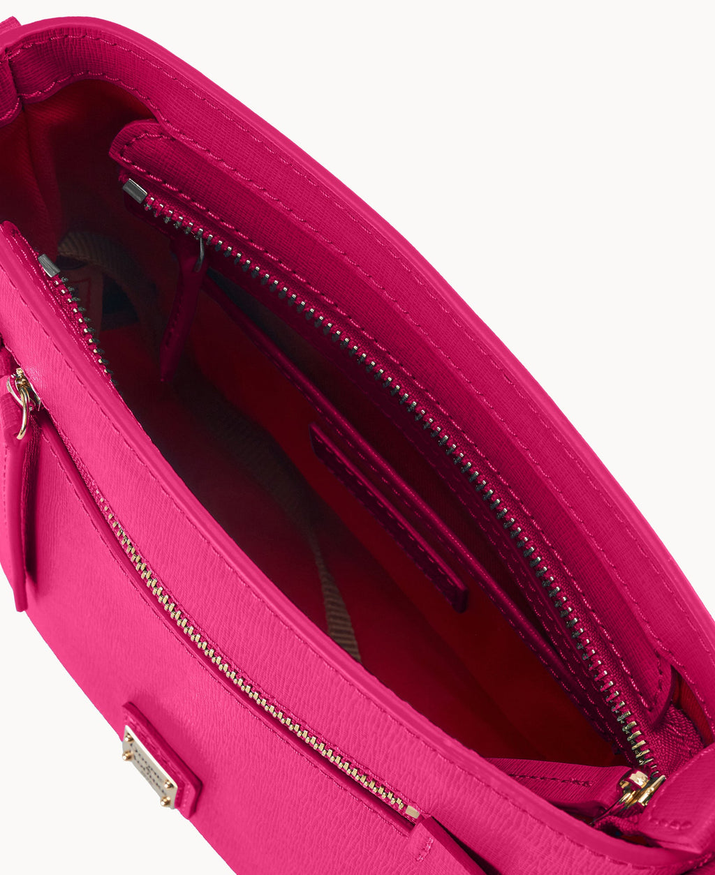 Saffiano Small Zip Crossbody
