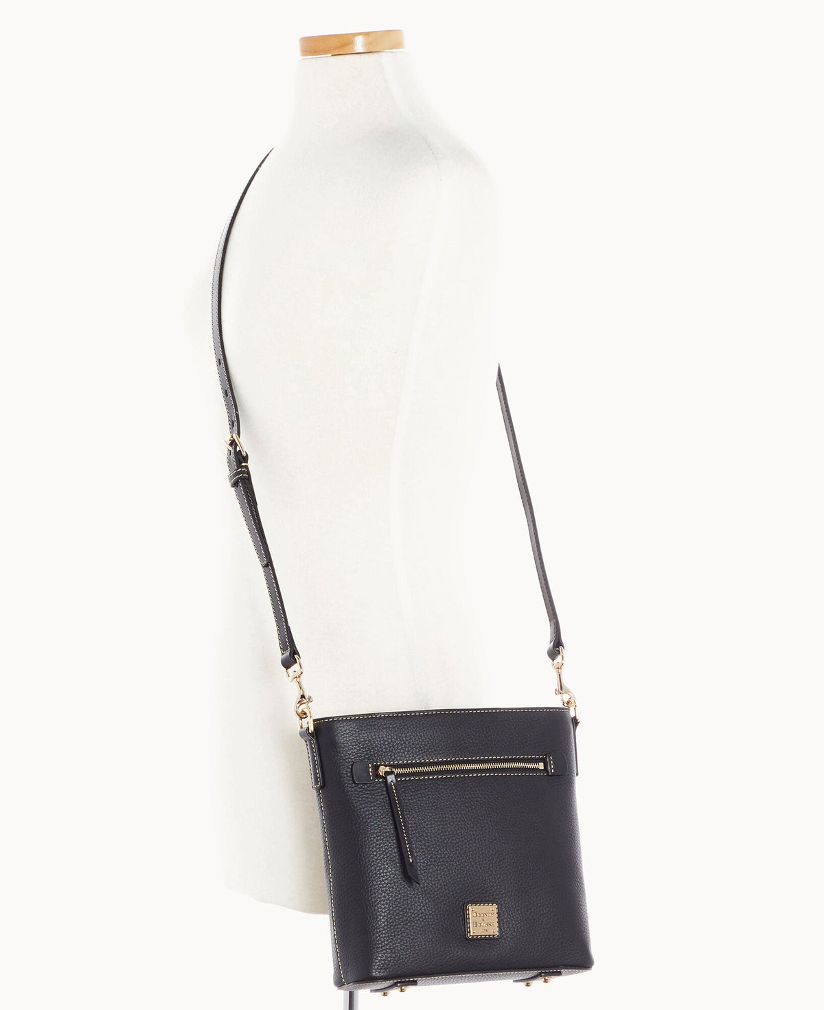 Pebble Grain Zip Crossbody