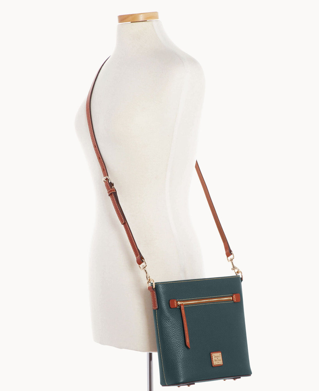 Pebble Grain Zip Crossbody