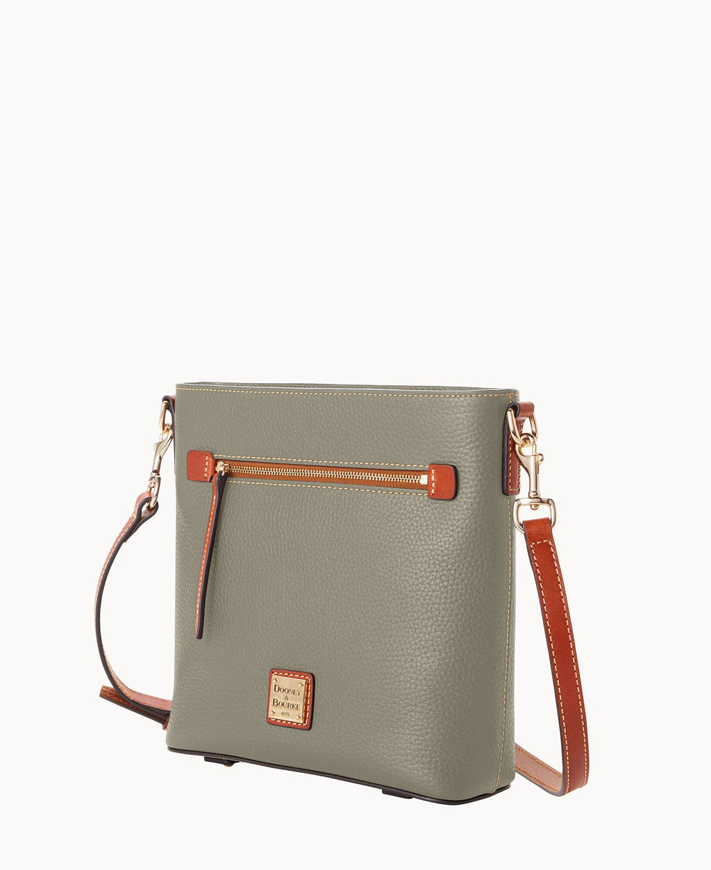 Pebble Grain Zip Crossbody