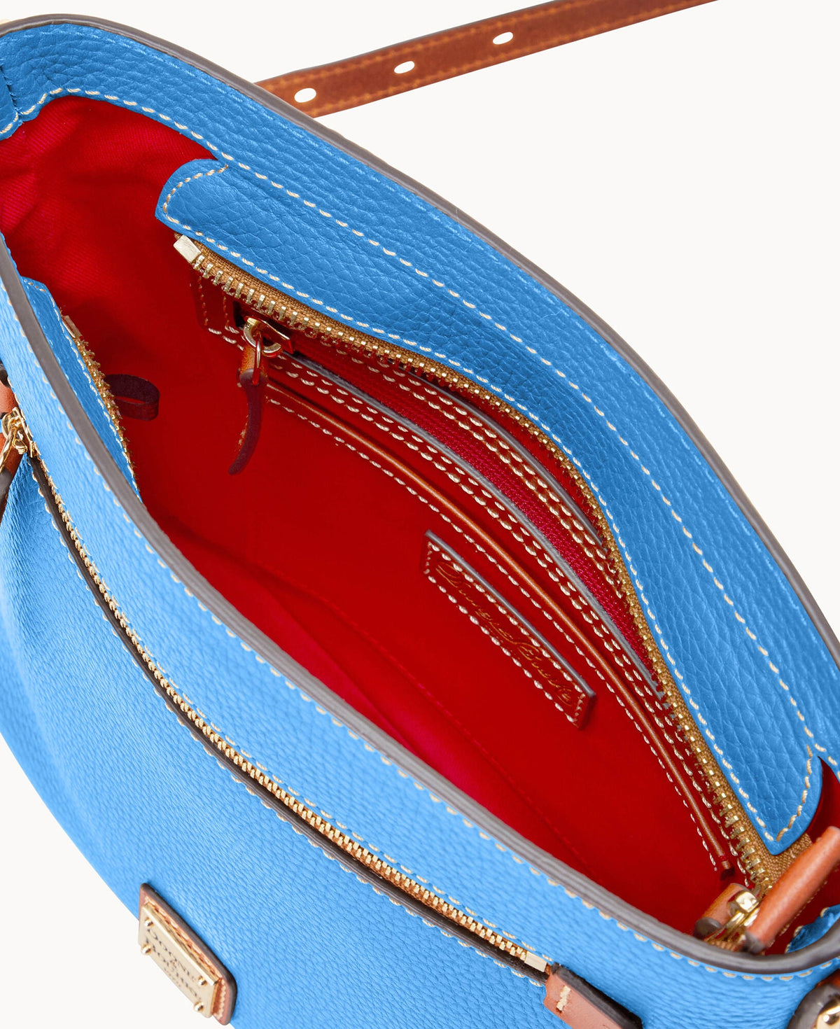 Pebble Grain Zip Crossbody