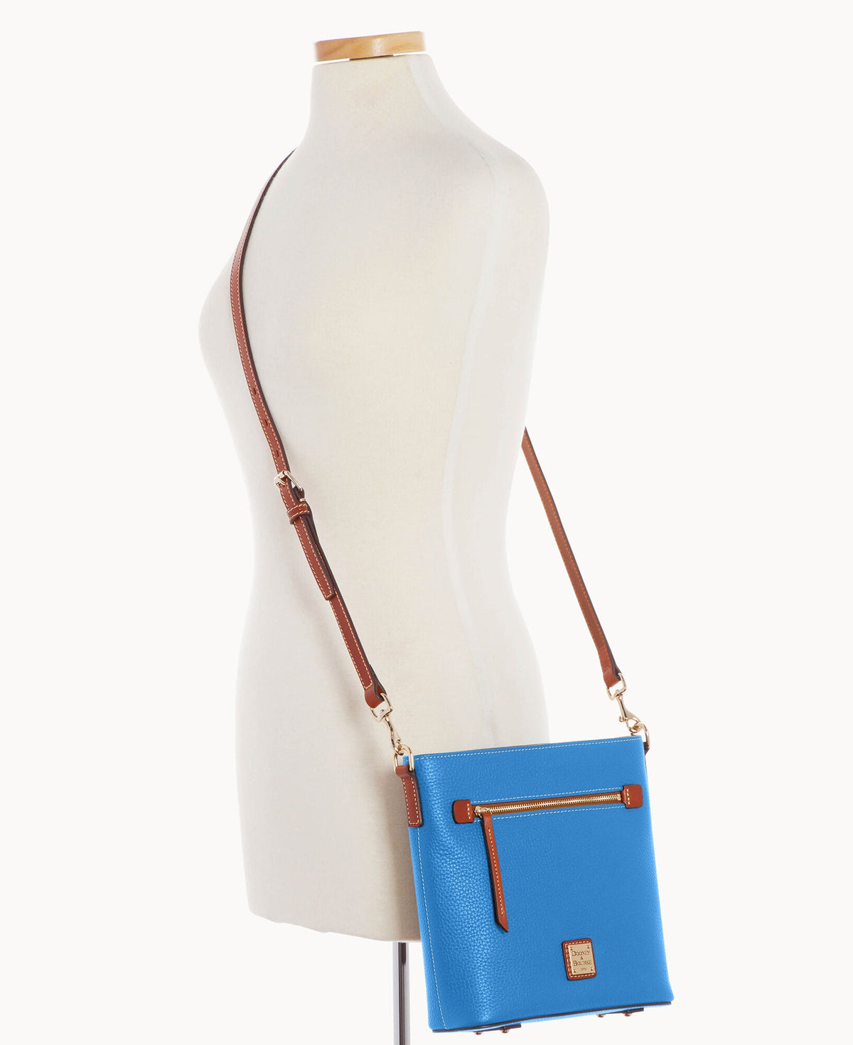 Pebble Grain Zip Crossbody