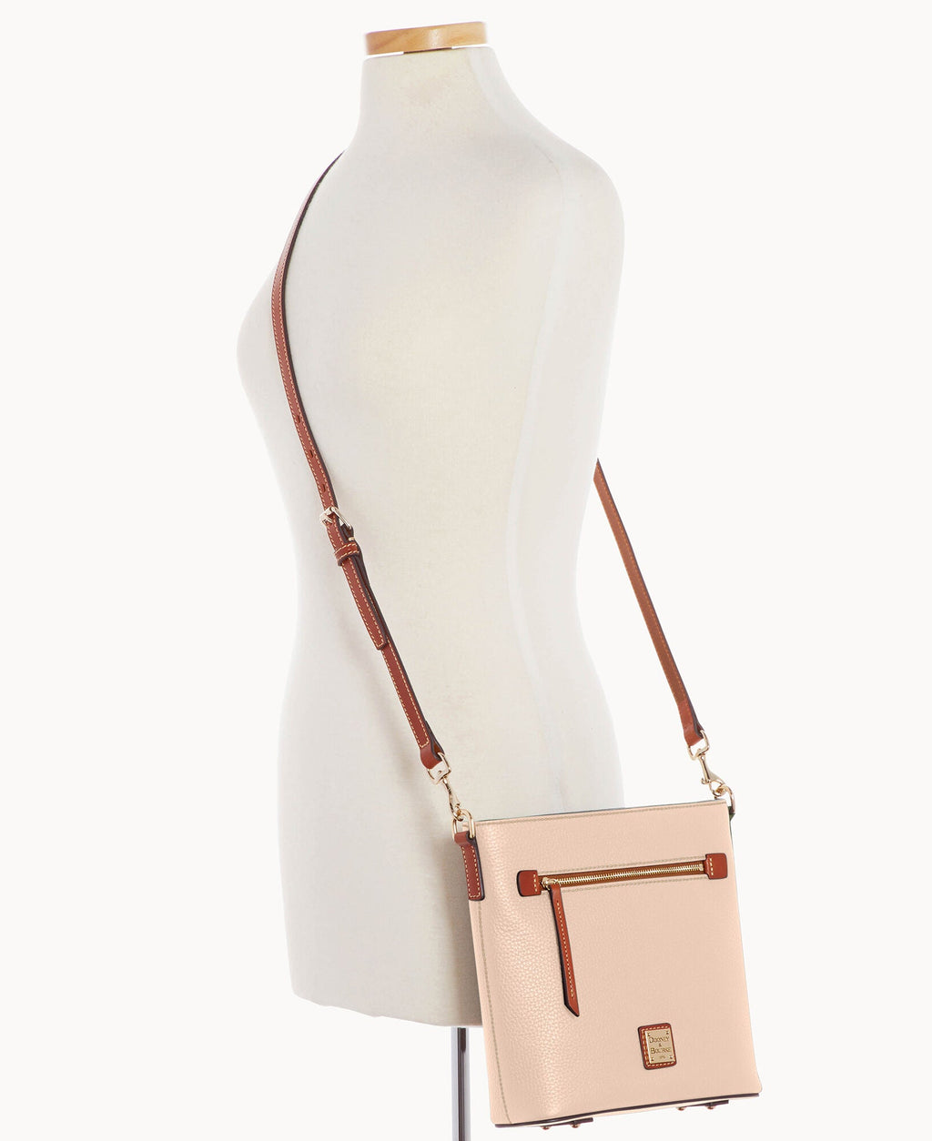 Pebble Grain Zip Crossbody