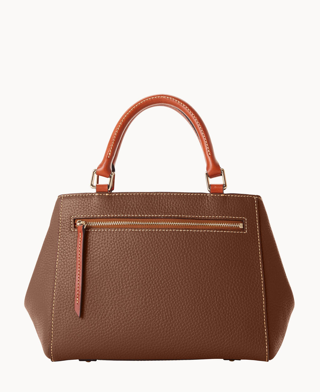 Pebble Grain Small Zip Satchel