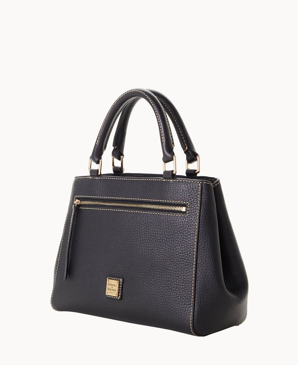 Pebble Grain Small Zip Satchel