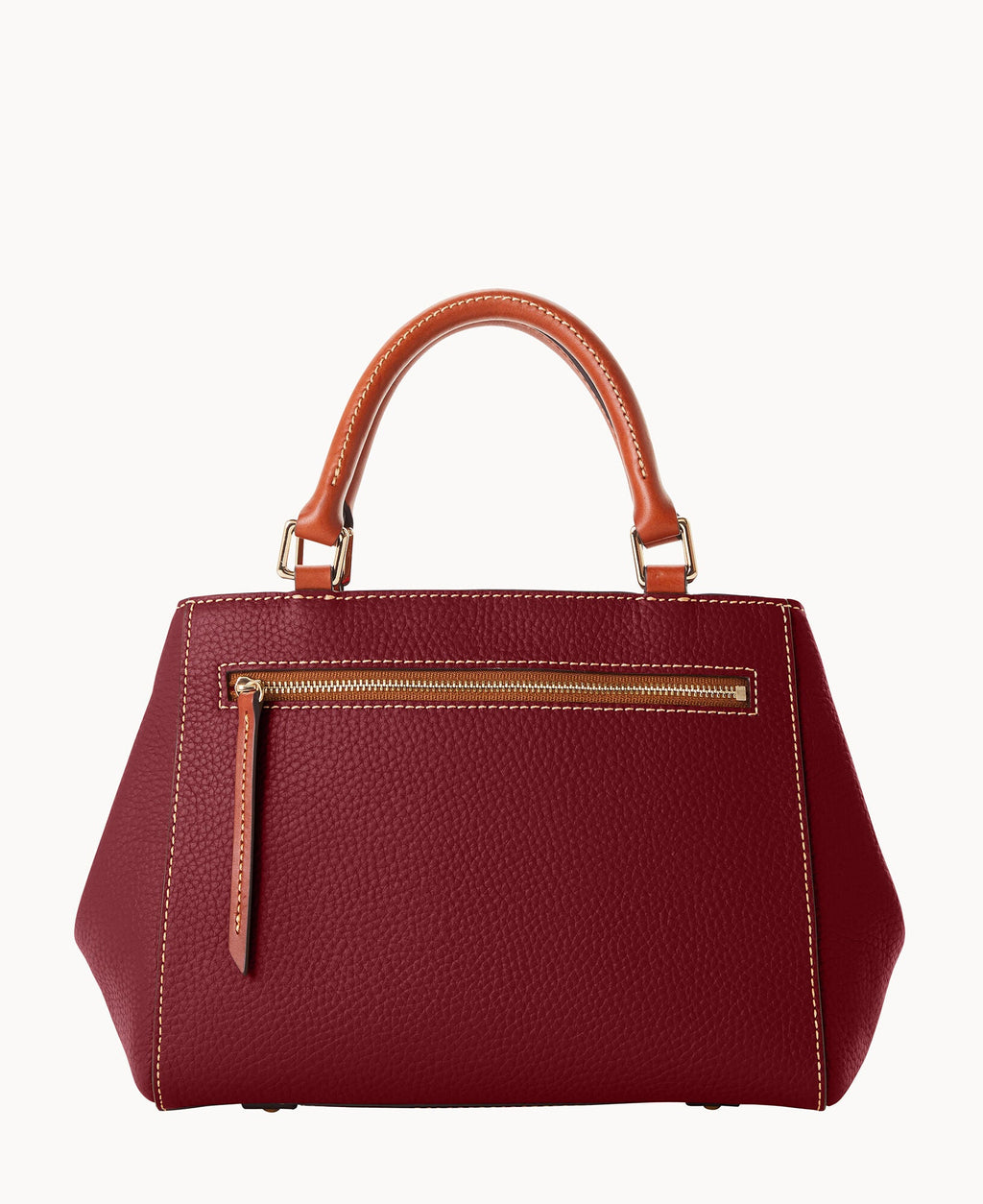 Pebble Grain Small Zip Satchel