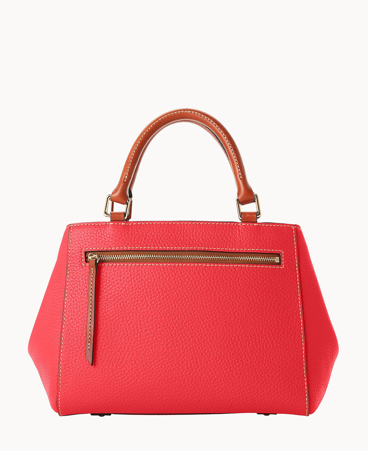 Pebble Grain Small Zip Satchel