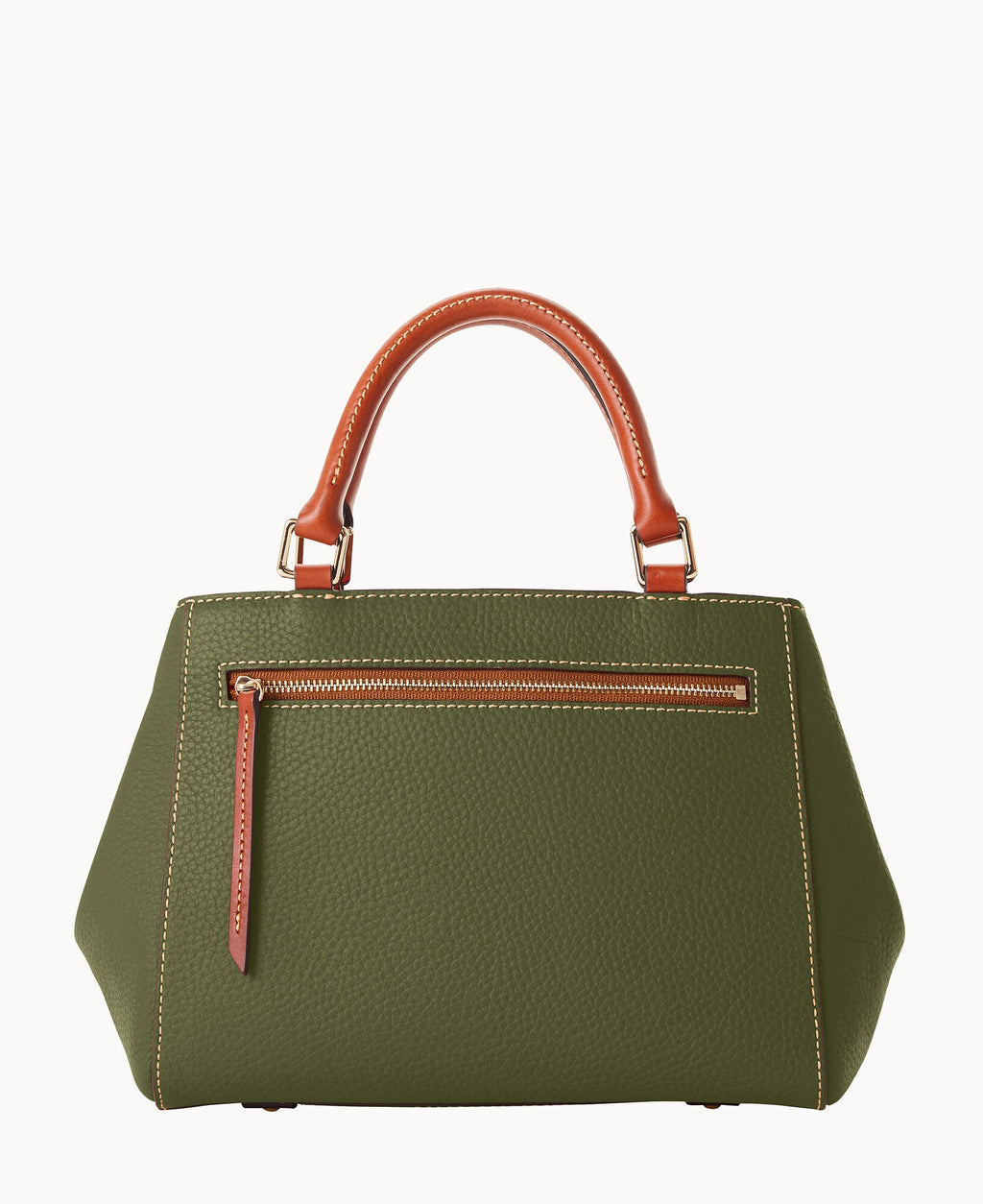 Pebble Grain Small Zip Satchel