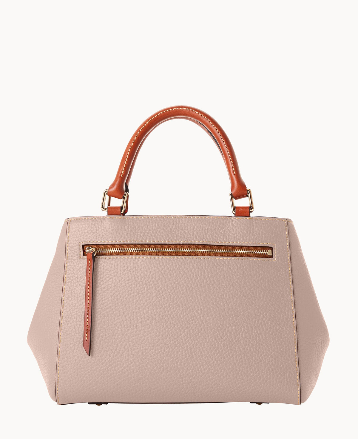 Pebble Grain Small Zip Satchel