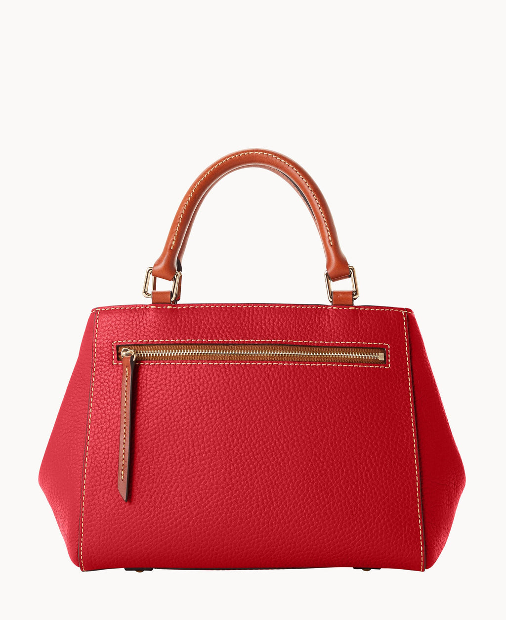 Pebble Grain Small Zip Satchel