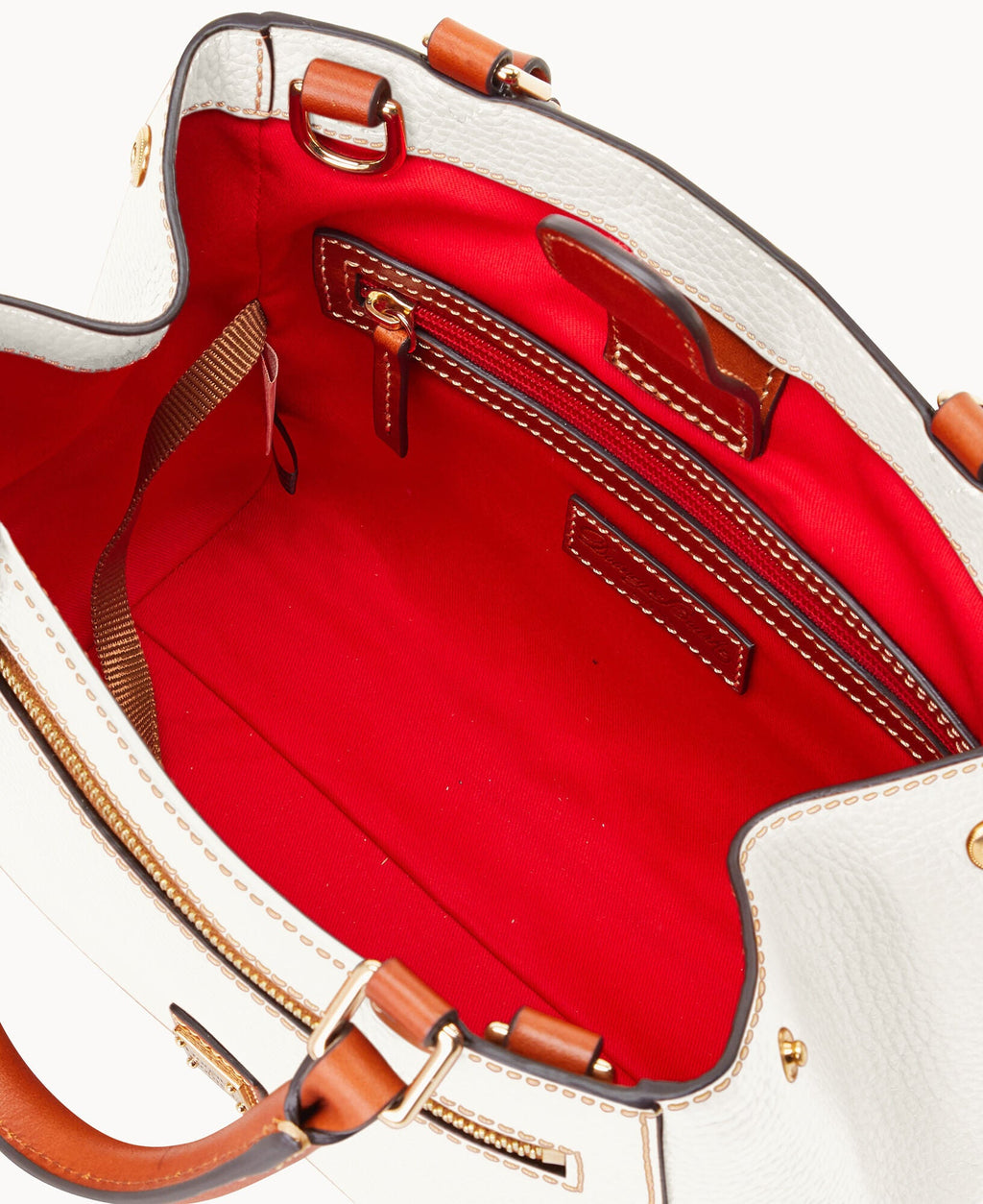 Pebble Grain Small Zip Satchel