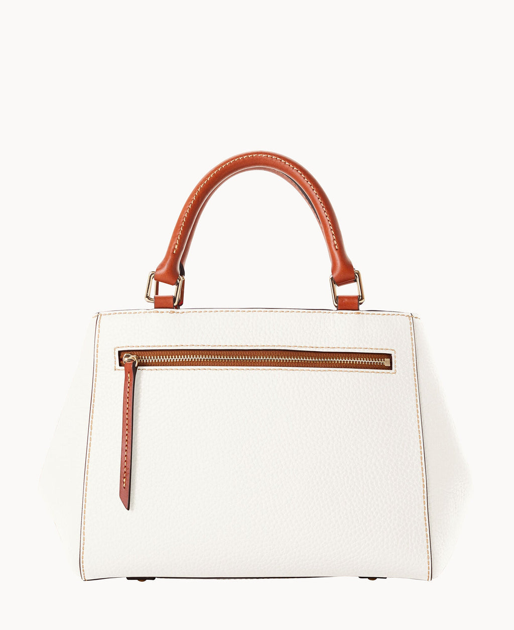 Pebble Grain Small Zip Satchel