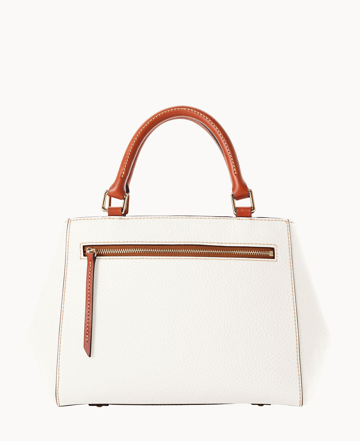 Pebble Grain Small Zip Satchel