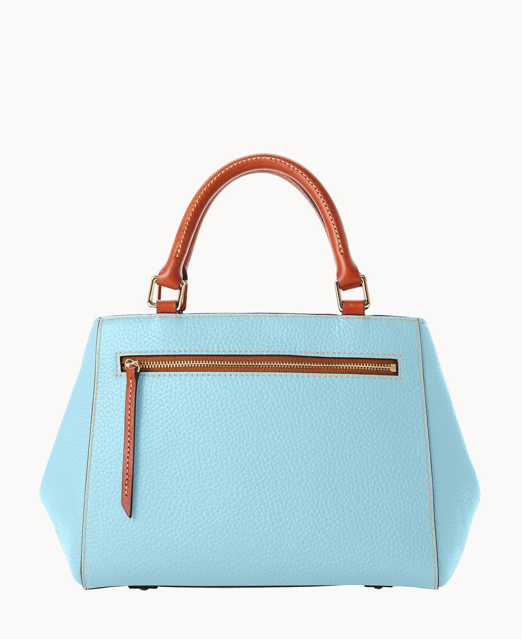 Pebble Grain Small Zip Satchel