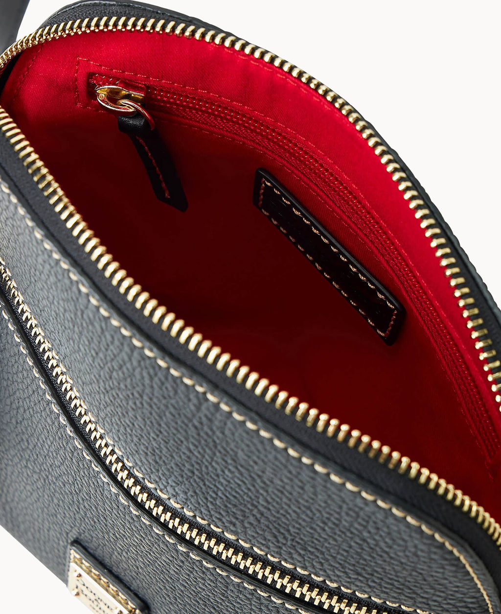 Pebble Grain Domed Crossbody