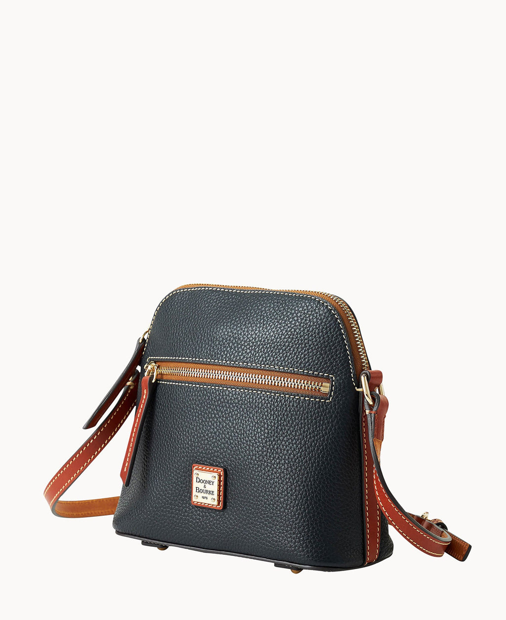 Pebble Grain Domed Crossbody
