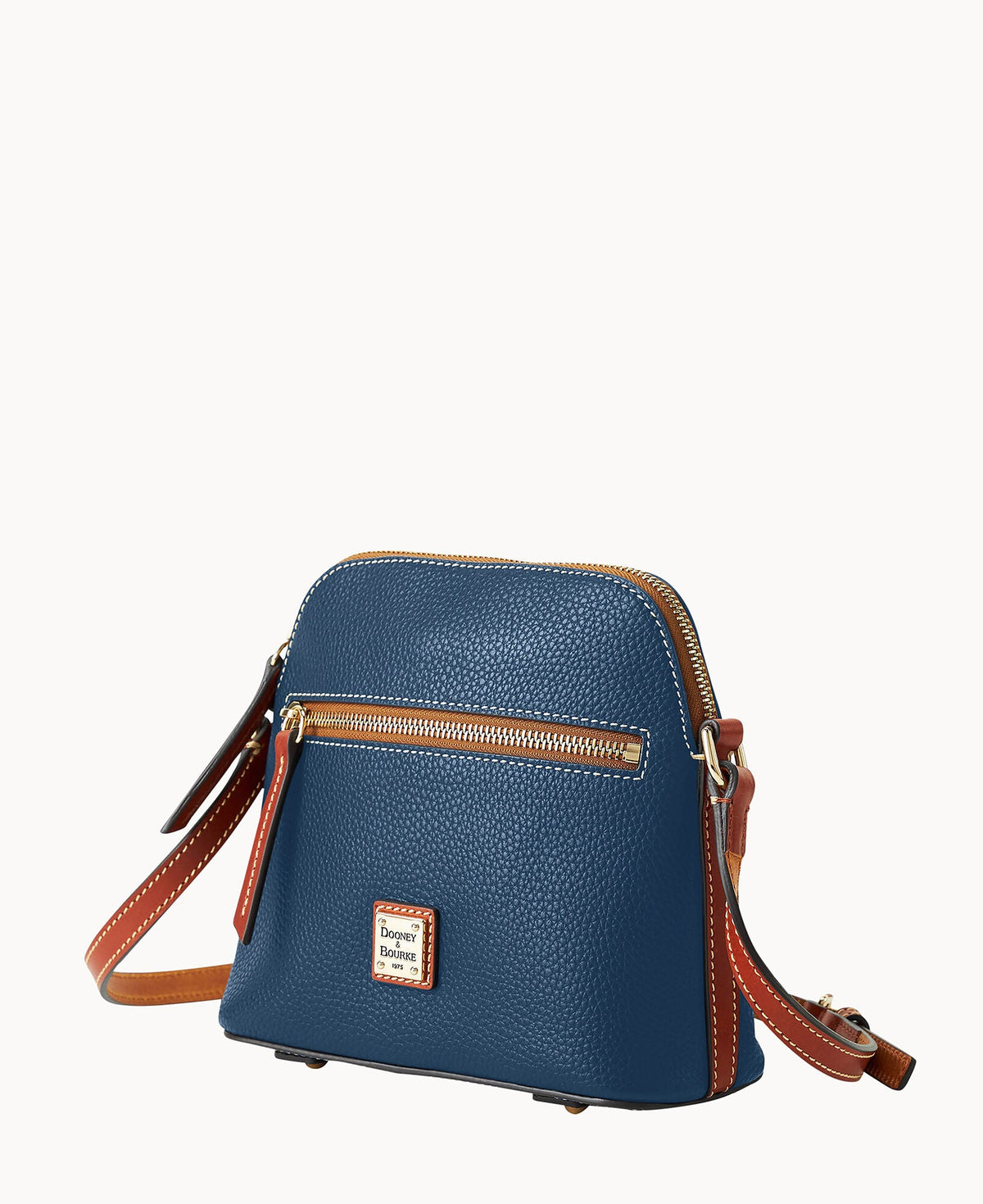 Pebble Grain Domed Crossbody