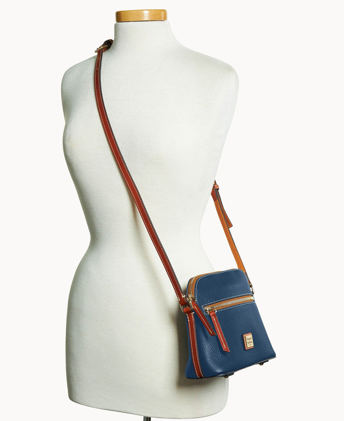 Pebble Grain Domed Crossbody
