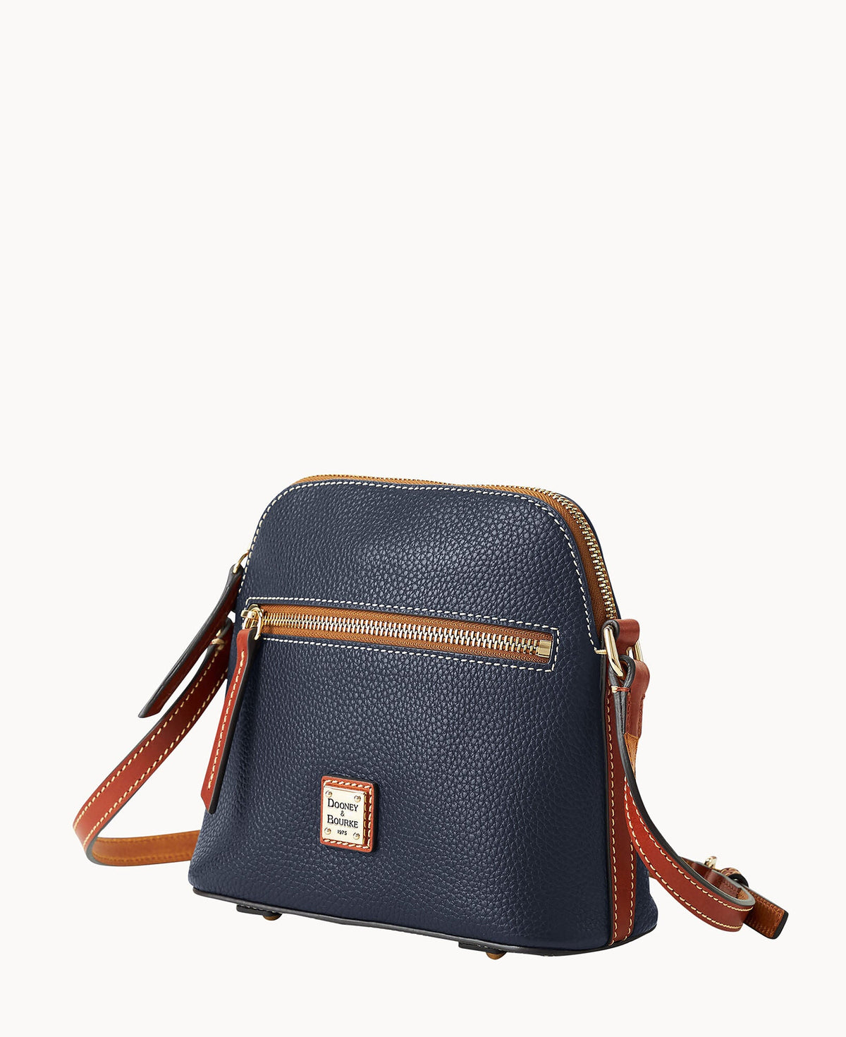Pebble Grain Domed Crossbody