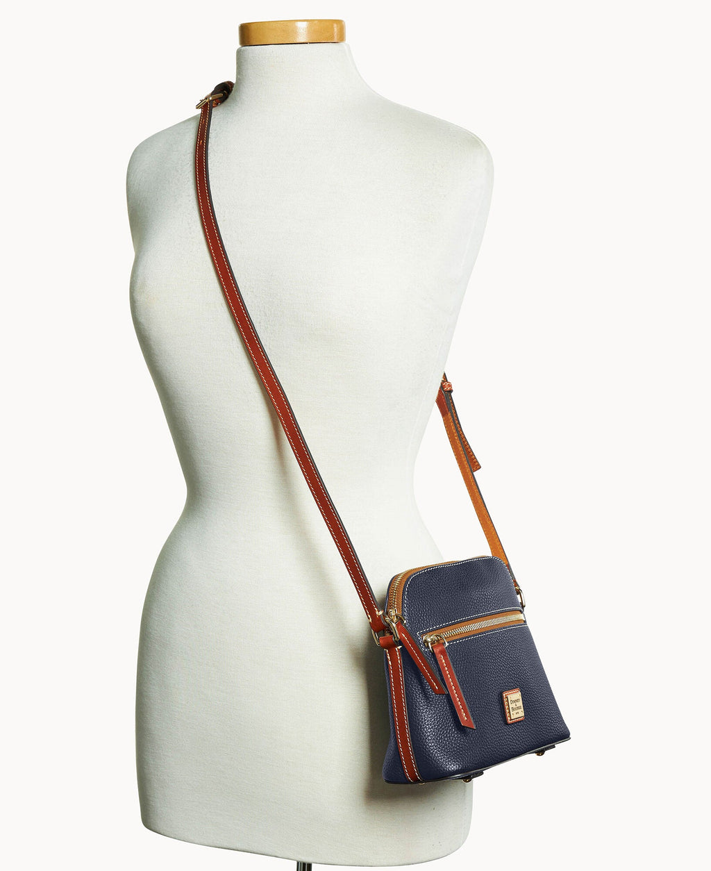 Pebble Grain Domed Crossbody