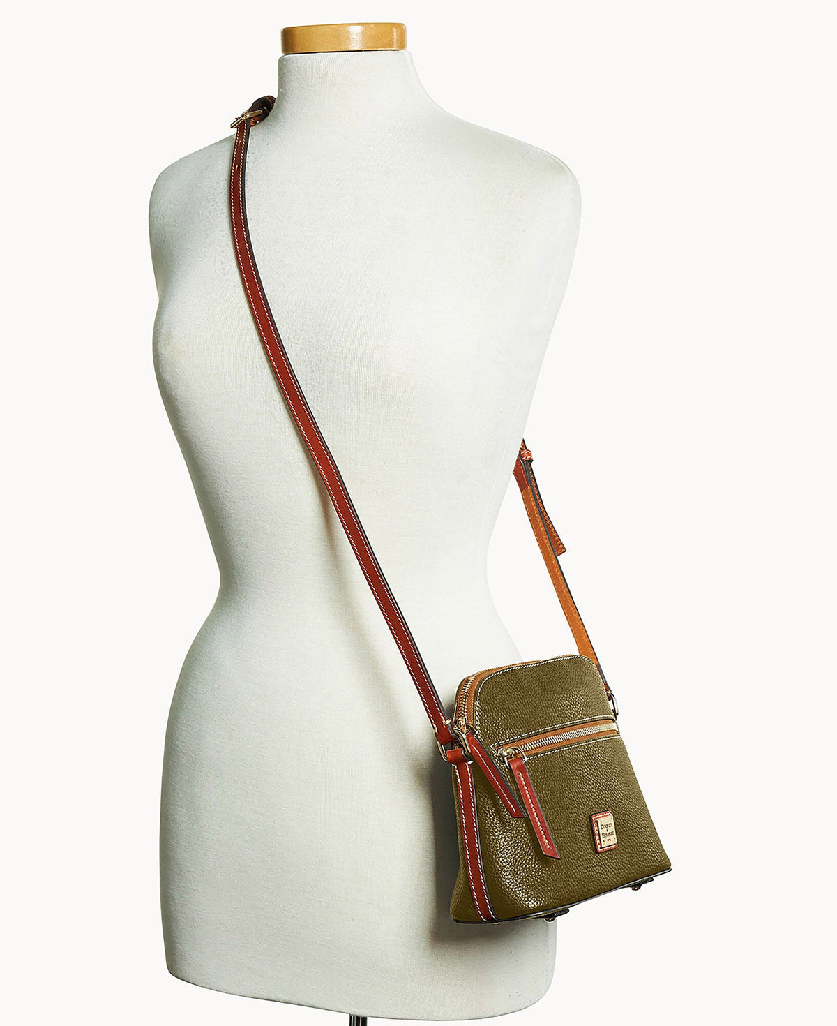 Pebble Grain Domed Crossbody