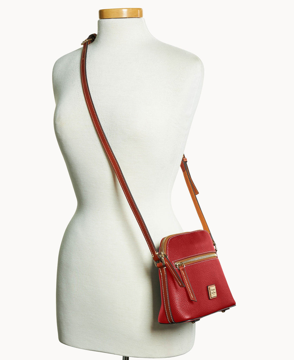 Pebble Grain Domed Crossbody